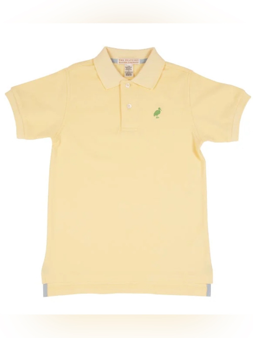 TBBC Prim & Proper Polo in Bellport Butter Yellow w/ Grenada Green Stork
